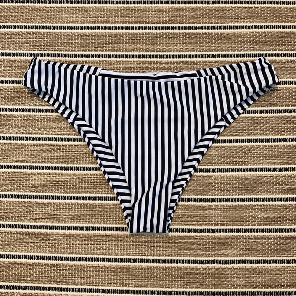 Shein black striped swim bottom
